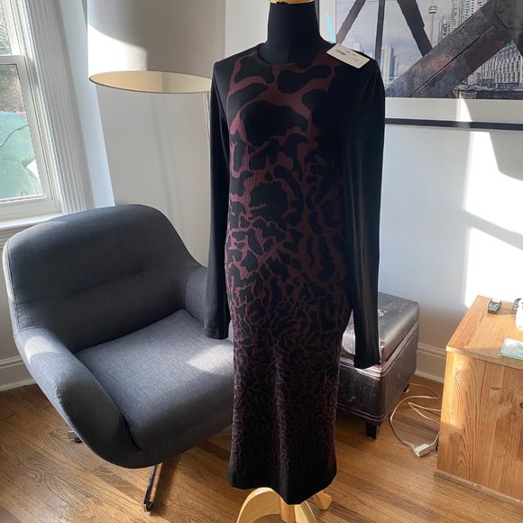 Wolford 50776 Leo Seamless Dress Chateau/Black ( M ) NTW - Picture 13 of 13